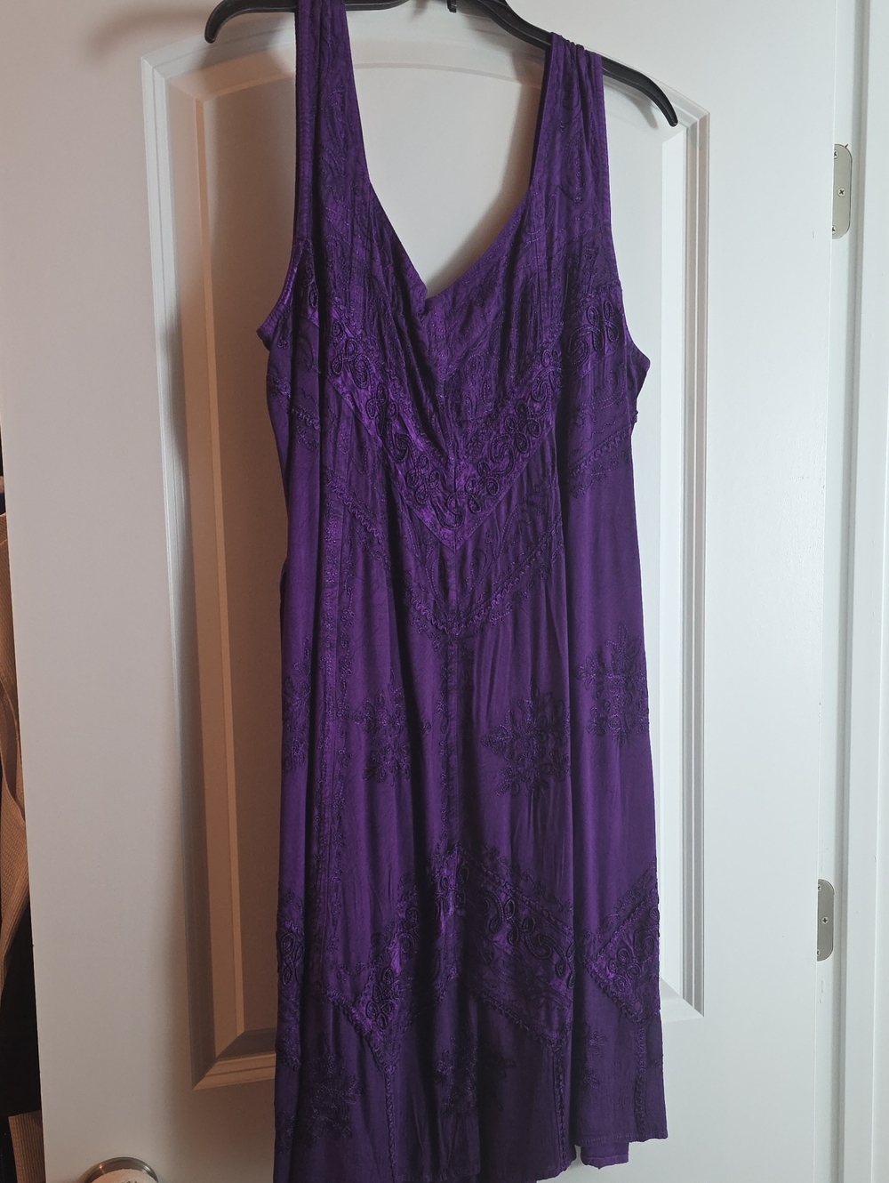 Sakkas Deep Purple Embroidered Dress